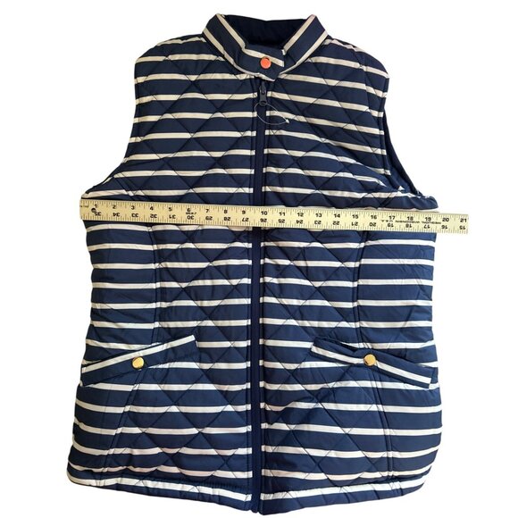 Reversible Princess Cruises Quilted Puffer Vest M Navy & White Stripes - Picture 8 of 9